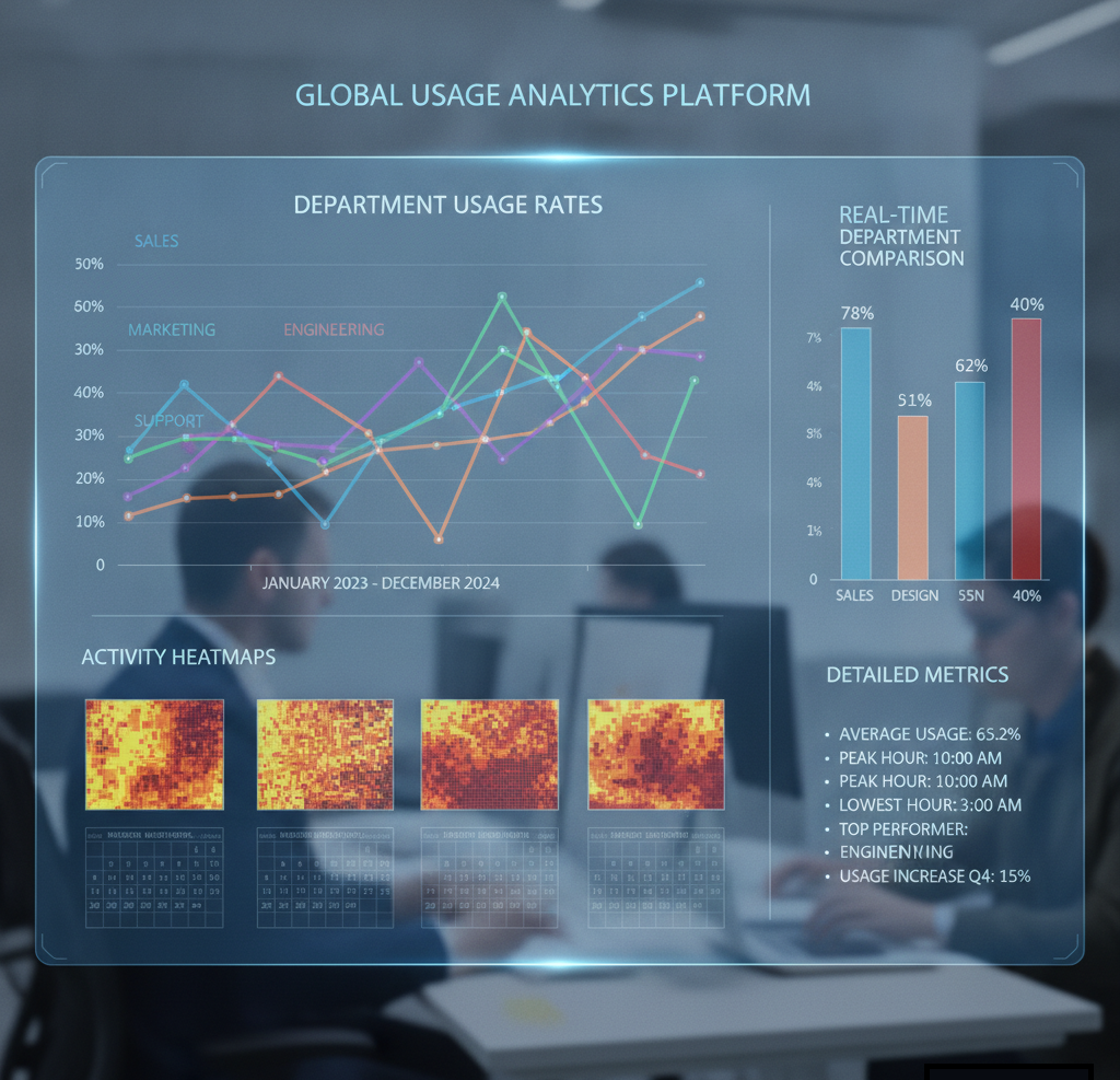 Usage rate visualization graph