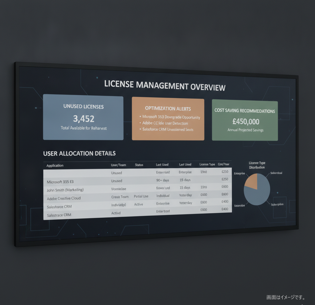 License management dashboard